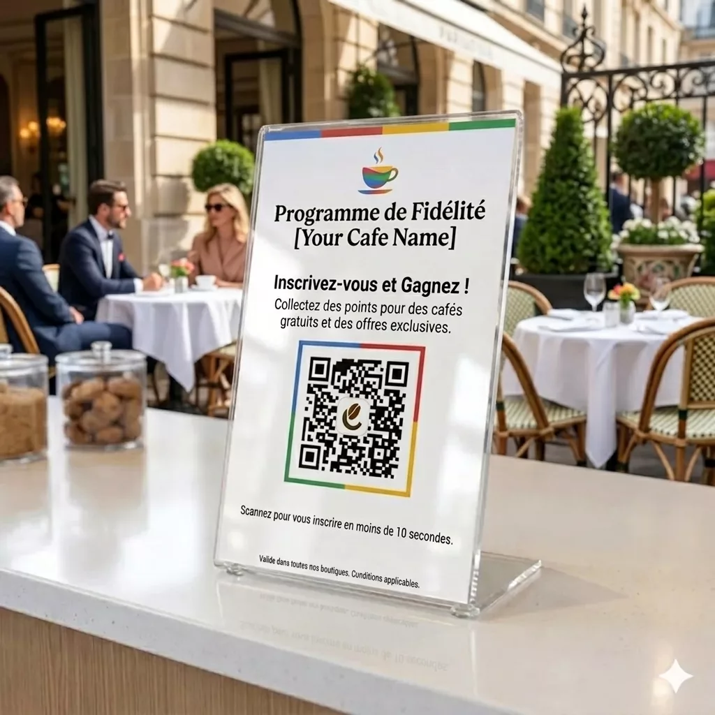 Porte affiche + Programme de fidélité