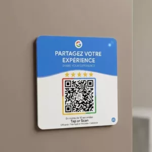 Plaque QRCode Avis Google (NFC)