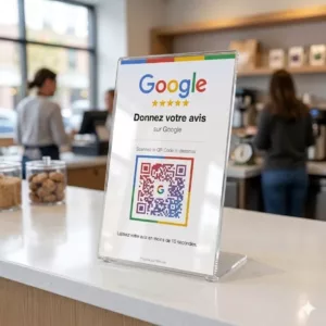 Porte affiche + avis google